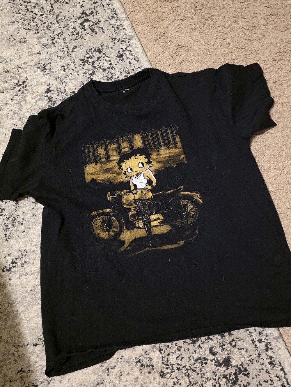 Betty Boop Biker Babe Tshirt Unisex XL Cotton Blend Grunge Biker Gothic